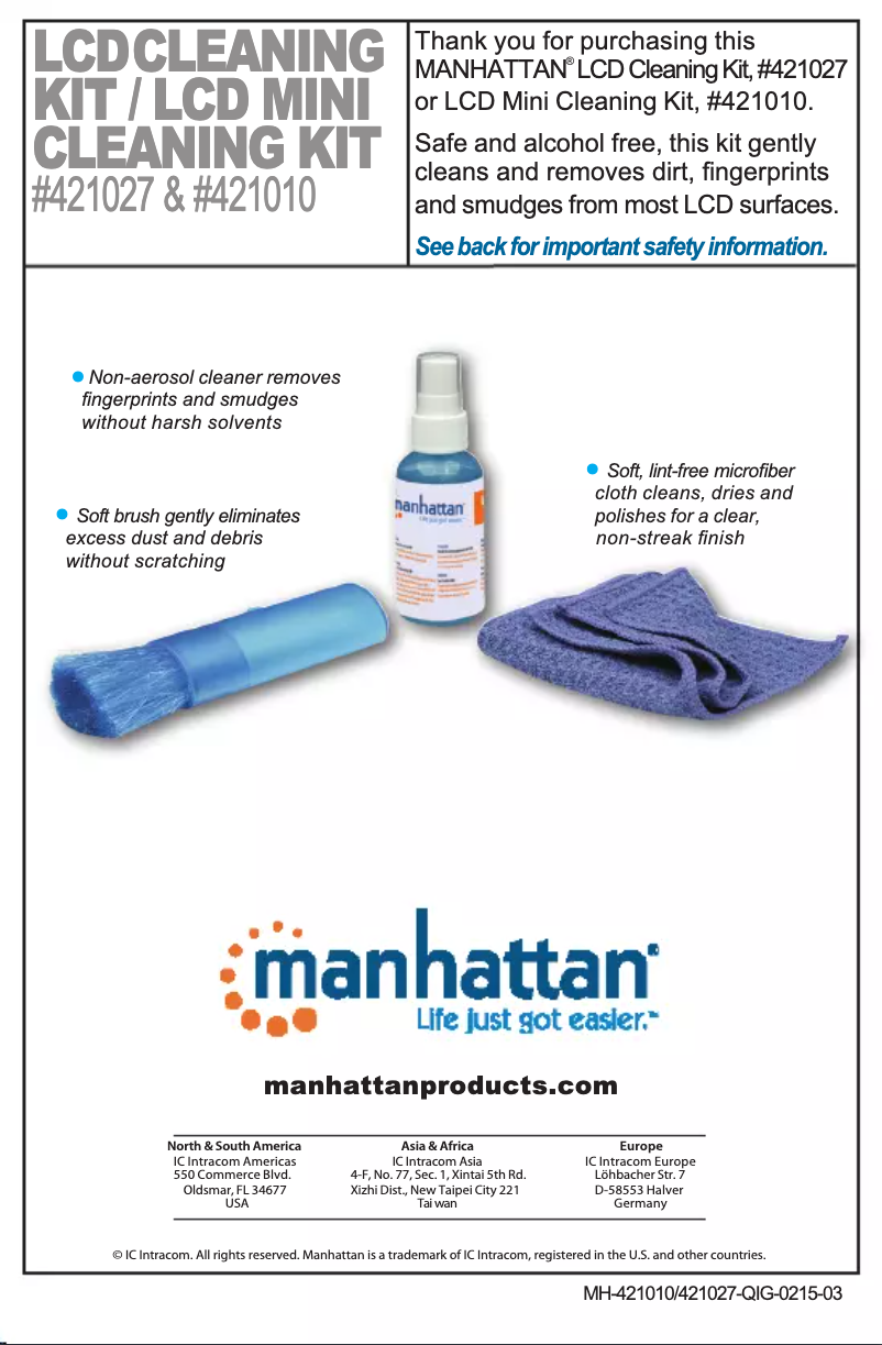 Página 1 del manual Manual de usuario Manhattan 421010