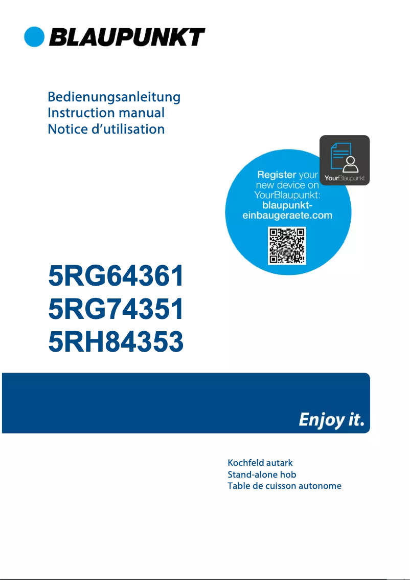 Página 1 del manual Guía de instalación Blaupunkt 5RH84353