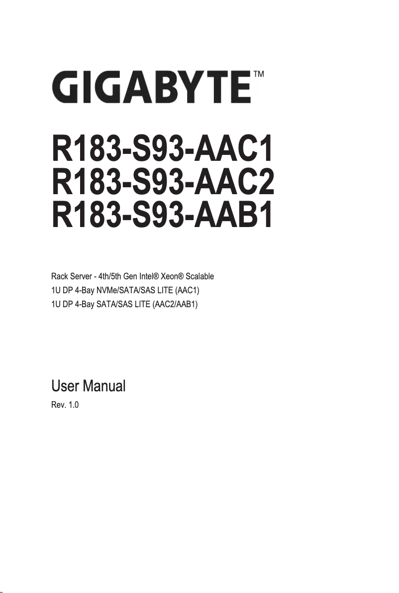Image de la première page du manuel de l'appareil R183-S93