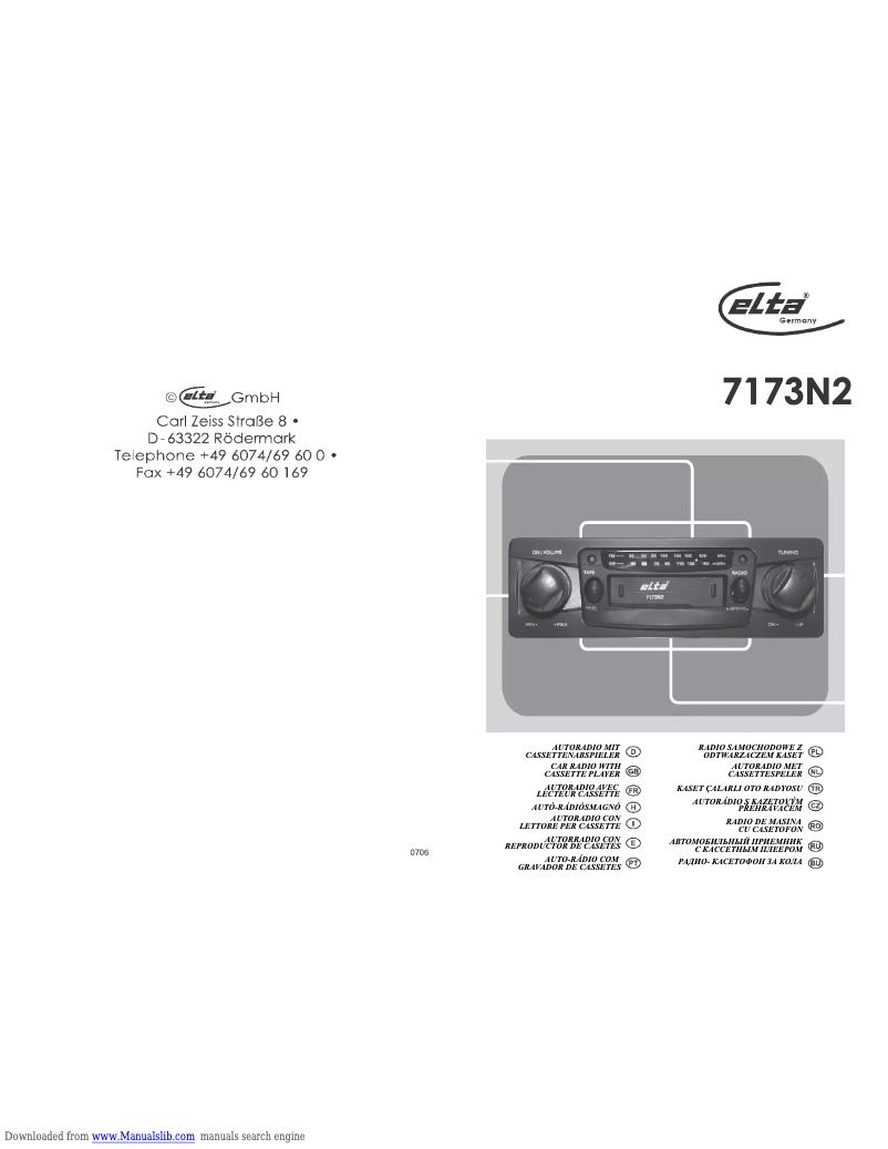Image de la première page du manuel de l'appareil 7173N2