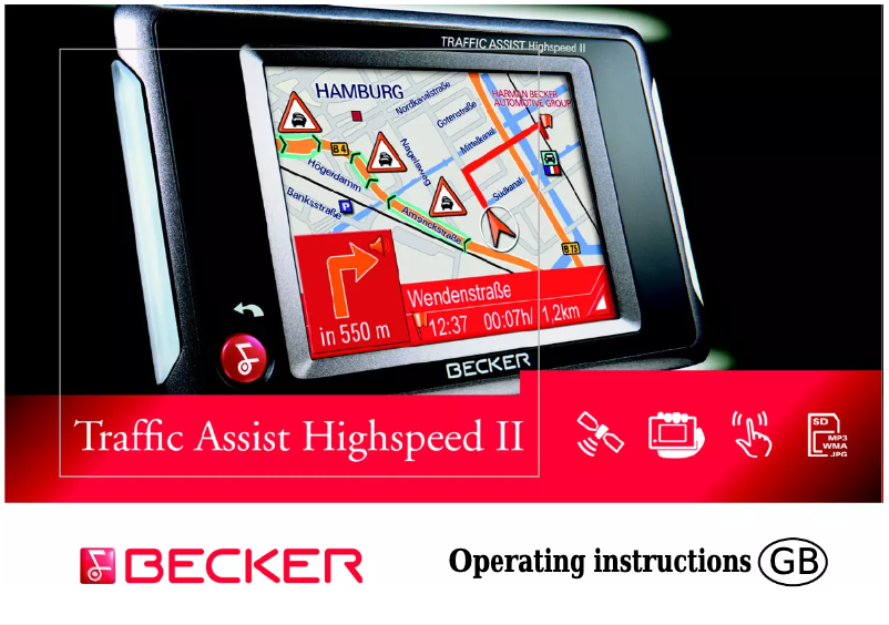 Page 1 de la notice Manuel utilisateur Becker Traffic Assist Highspeed 7988