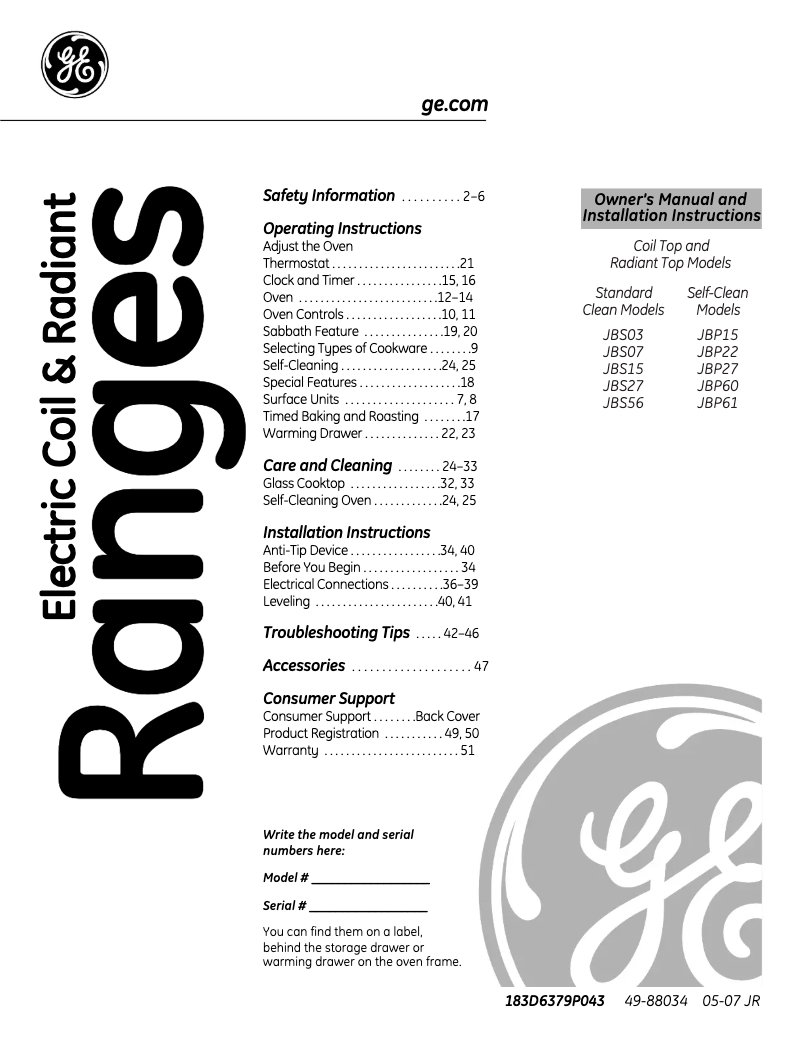 Imagen de la primera página del manual del dispositivo JBS27SHSS