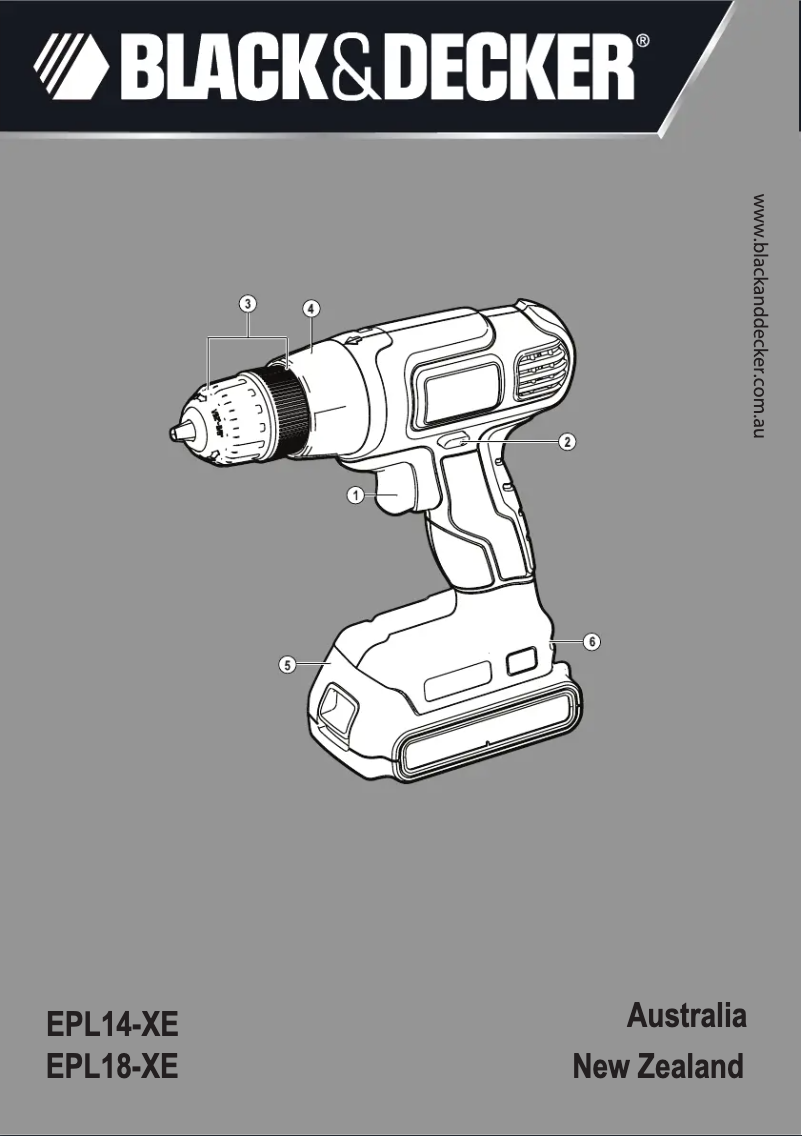 Page 1 de la notice Manuel utilisateur Black & Decker EPL18K