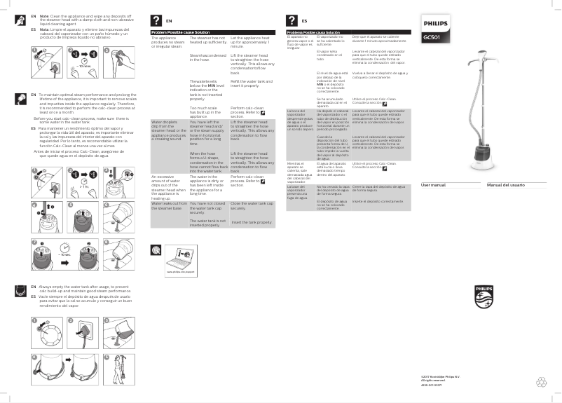 Page n°1 - Manuel utilisateur Philips GC501