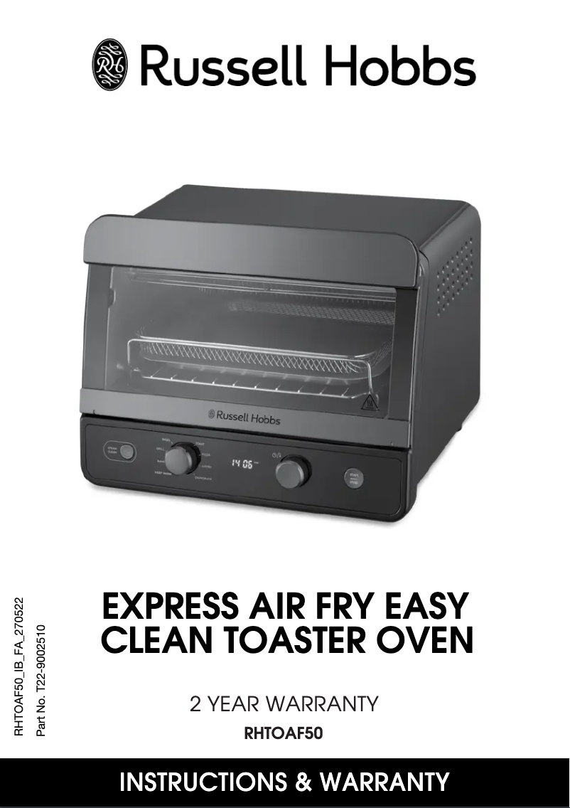 Page n°1 - Manuel utilisateur Russell Hobbs Express Air Fry Easy Clean RHTOAF50