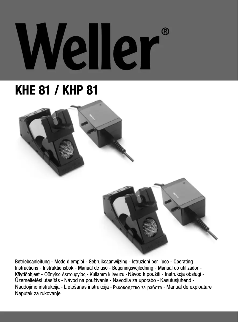 Page n°1 - Manuel utilisateur Weller KHE 81