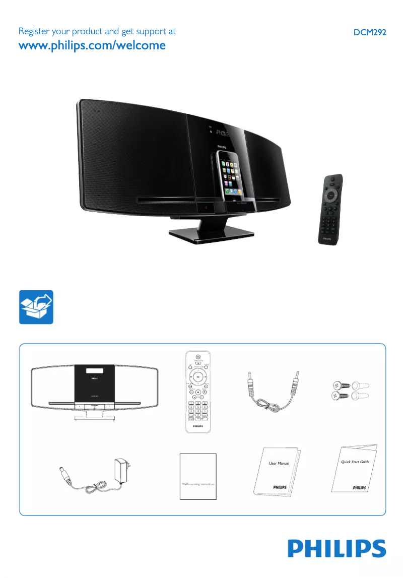 Página 1 del manual Guía de inicio rápido Philips DCM292