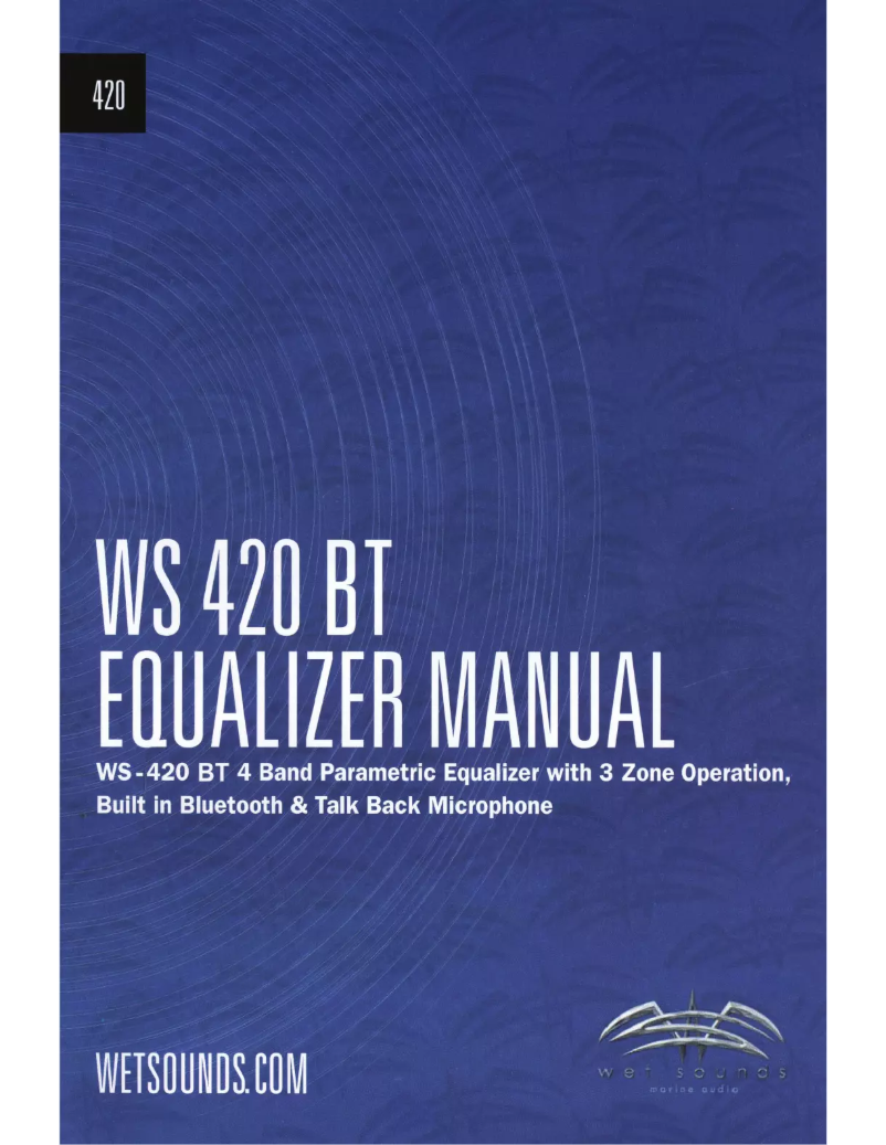 Page n°1 - Manuel utilisateur Wet Sounds WS 420 BT