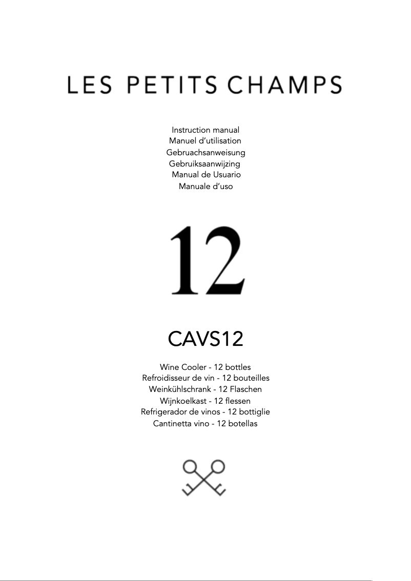 Page n°1 - Manuel utilisateur Les Petits Champs CAVS12