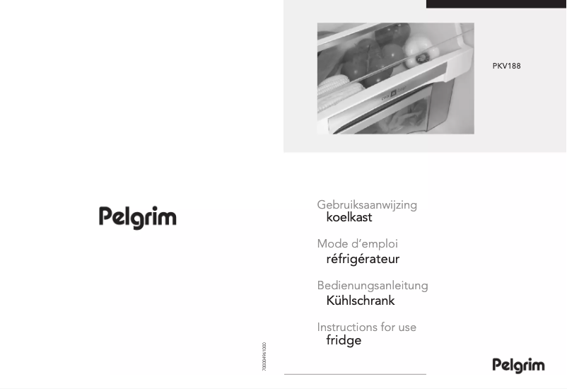 Page 1 de la notice Manuel utilisateur Pelgrim PKV188