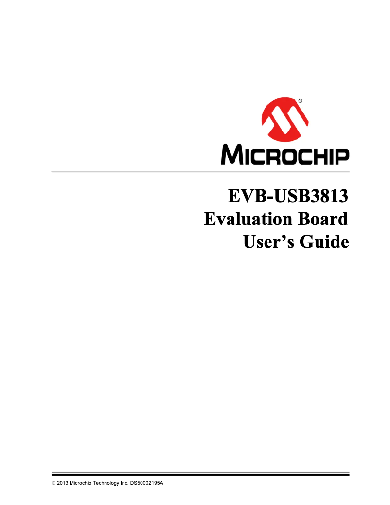 Imagen de la primera página del manual del dispositivo EVB-USB3813