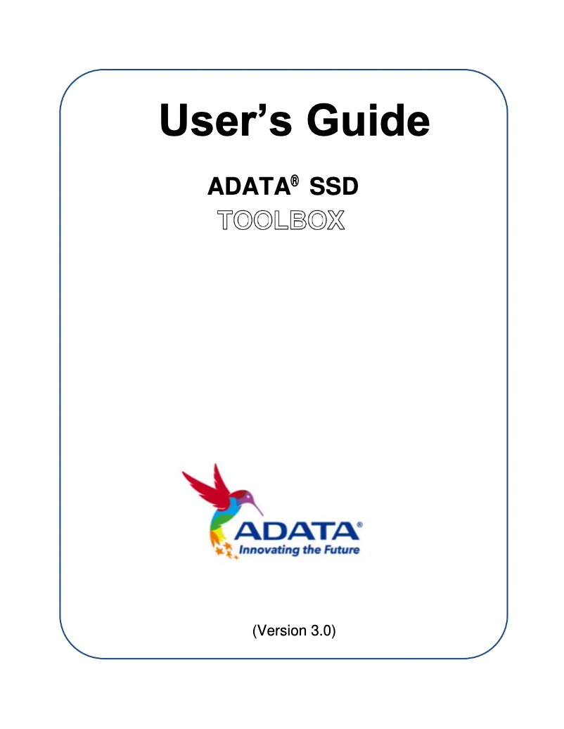 Page n°1 - Manuel utilisateur ADATA Ultimate SU655