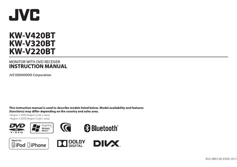 Page n°1 - Manuel utilisateur JVC KW-V420BTE