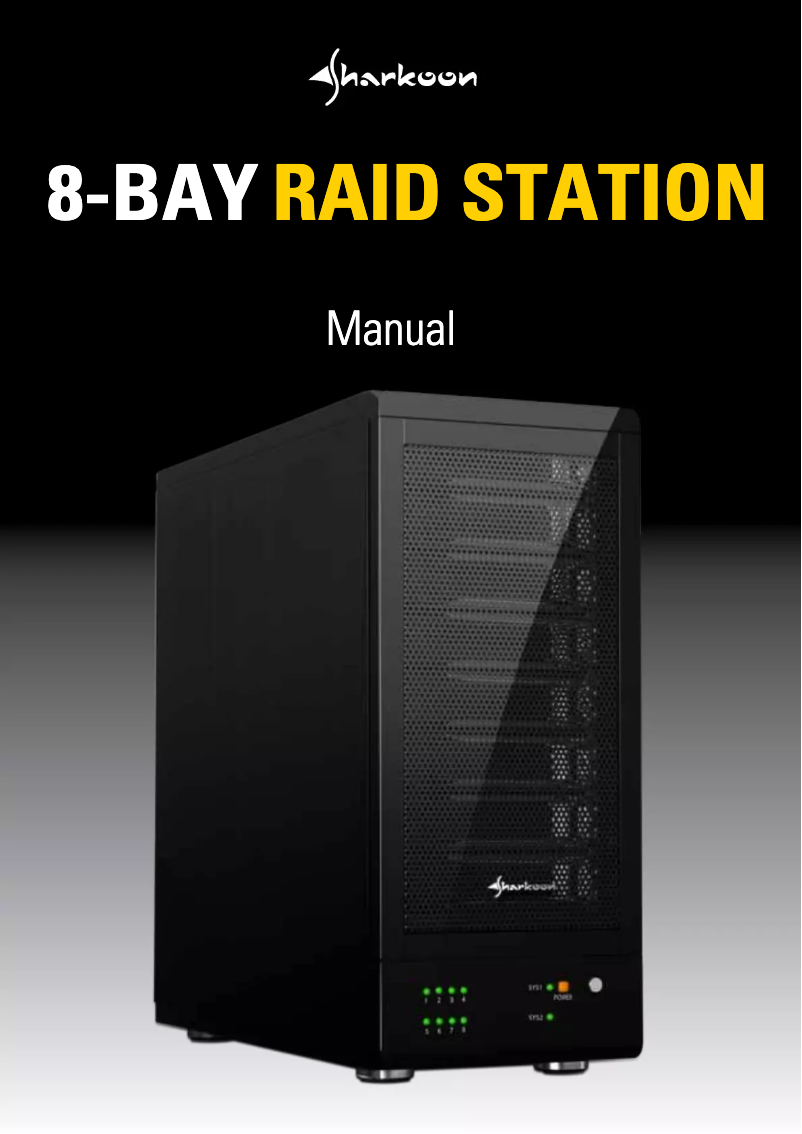 Image de la première page du manuel de l'appareil 8-Bay RAID-Station
