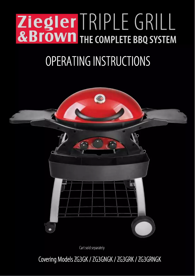 Página 1 del manual Manual de usuario Ziegler & Brown Twin Grill