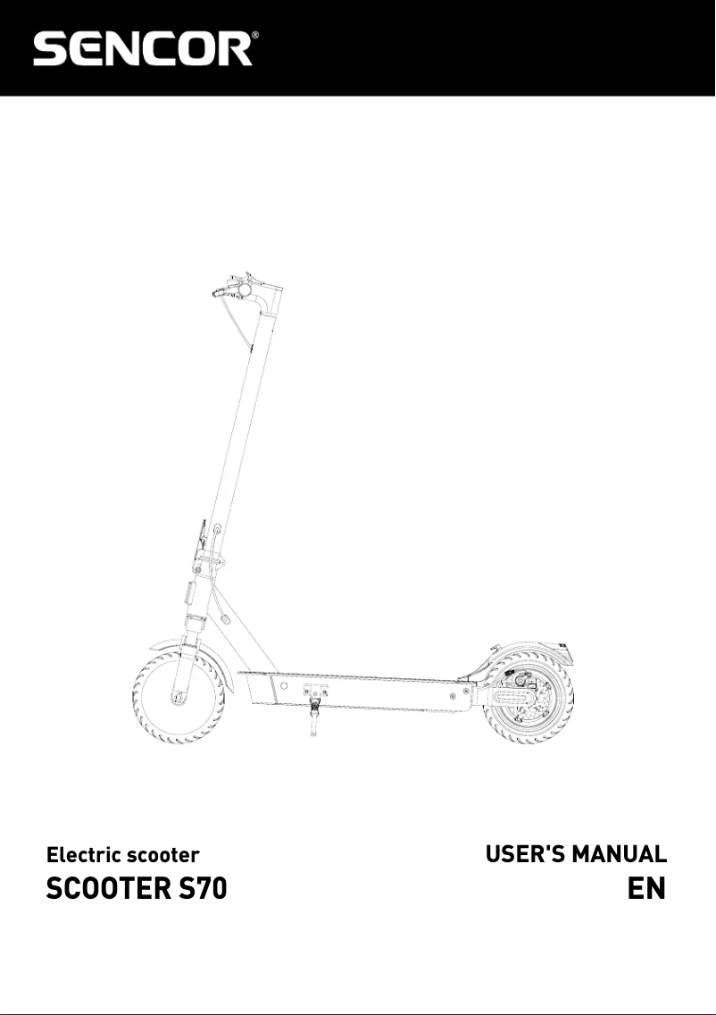Page 1 de la notice Manuel utilisateur Sencor SCOOTER S70