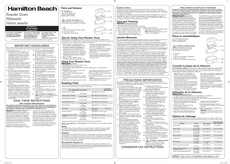 Page n°1 - Manuel utilisateur Hamilton Beach 32215