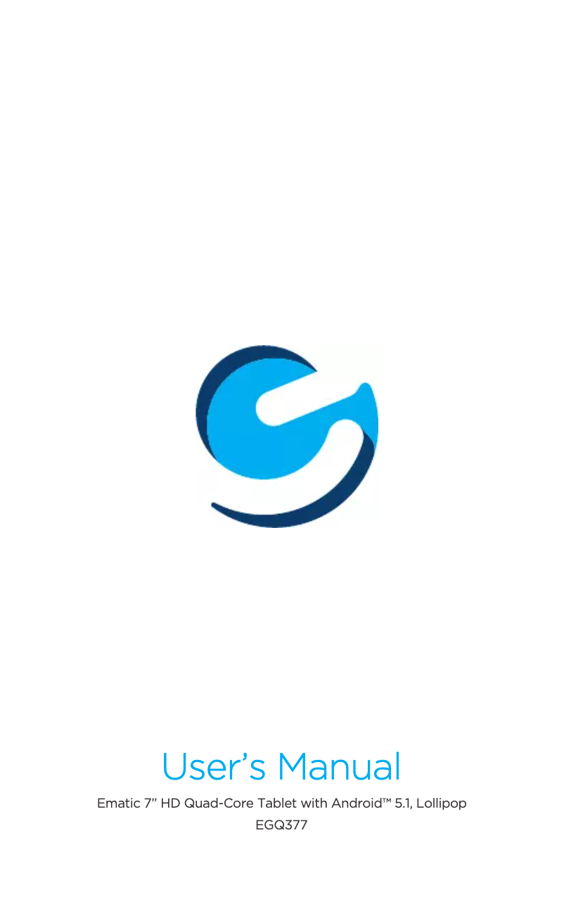 Page 1 of the manual User Manual Ematic EGQ377