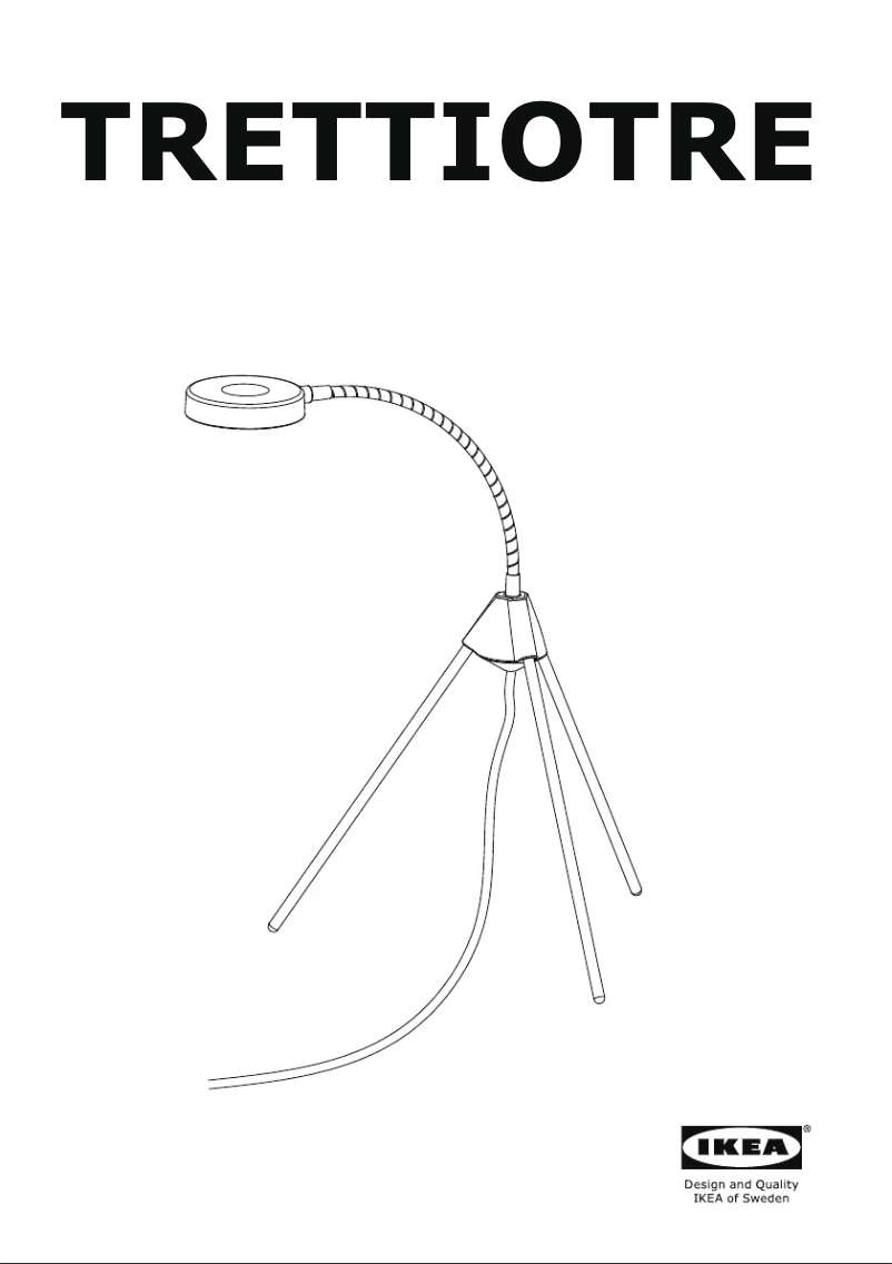 Page 1 de la notice Manuel utilisateur Ikea TRETTIOTRE 604.500.09