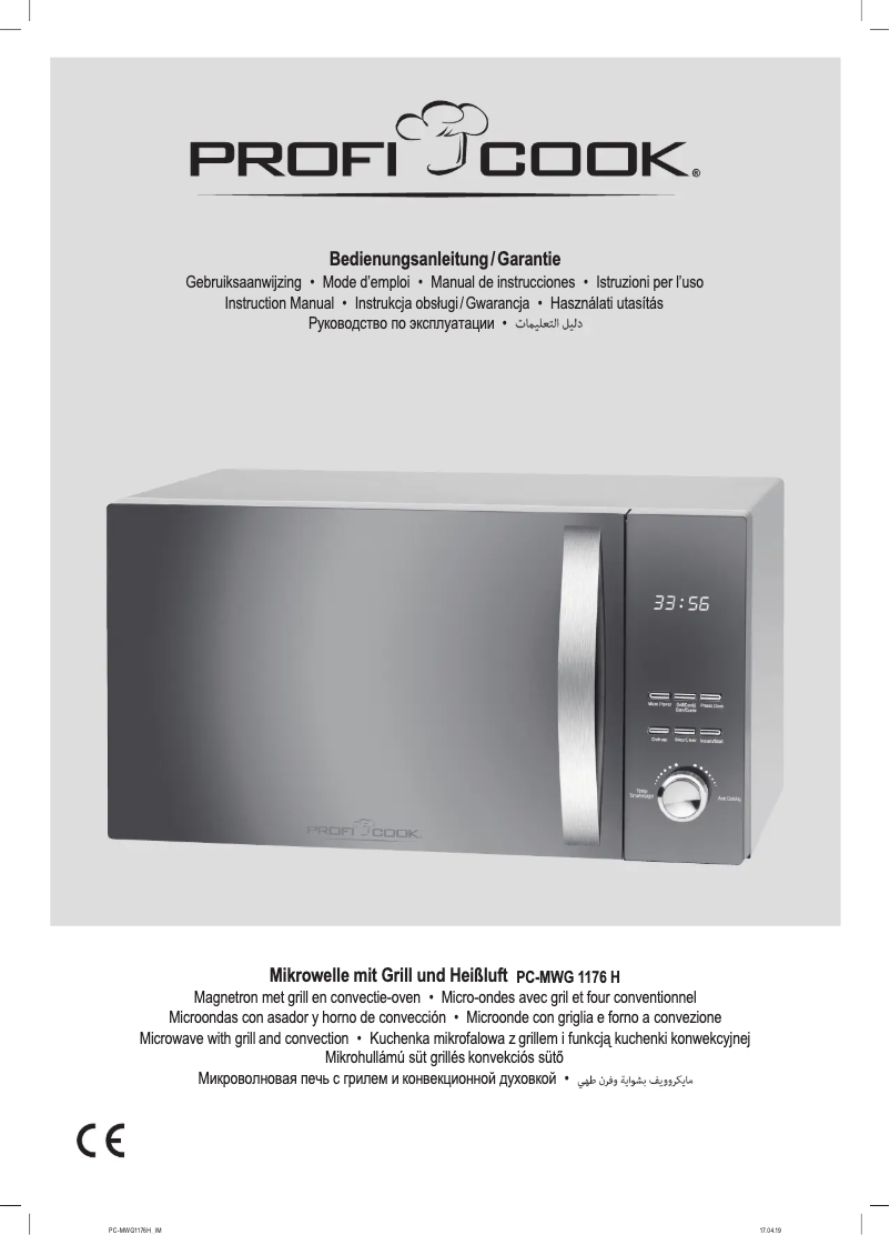 Página 1 del manual Manual de usuario ProfiCook PC-MWG 1176 H