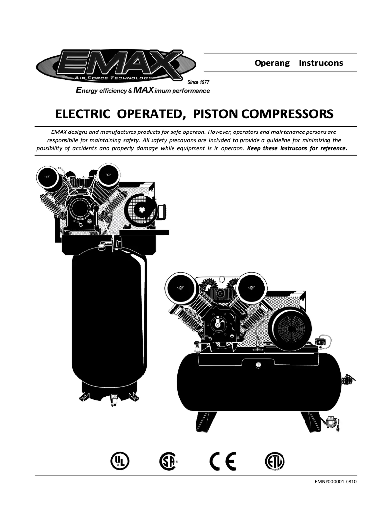 Page n°1 - Manuel utilisateur Emax ES07V080V1