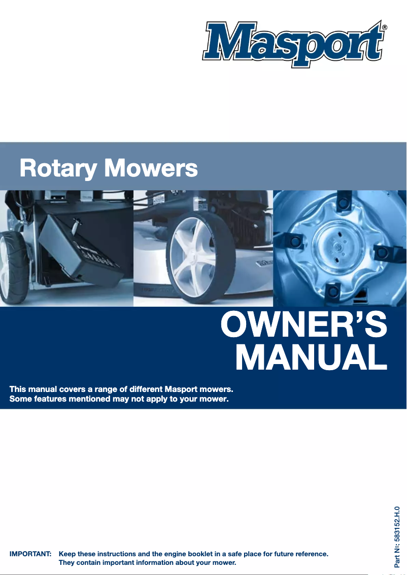 Page 1 de la notice Manuel utilisateur Masport Pro Power AL S21 850 IC SPV 3'n1