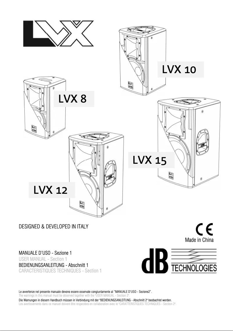 Image de la première page du manuel de l'appareil LVX 10