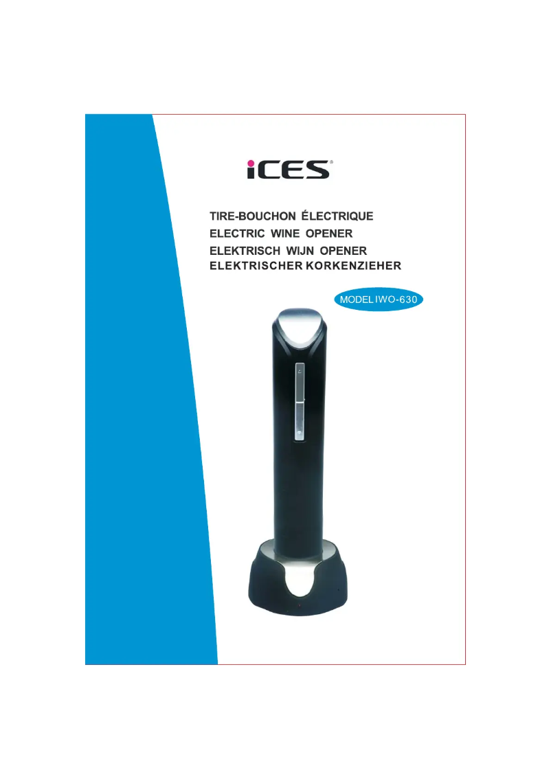 Page 1 de la notice Manuel utilisateur Ices IWO-630
