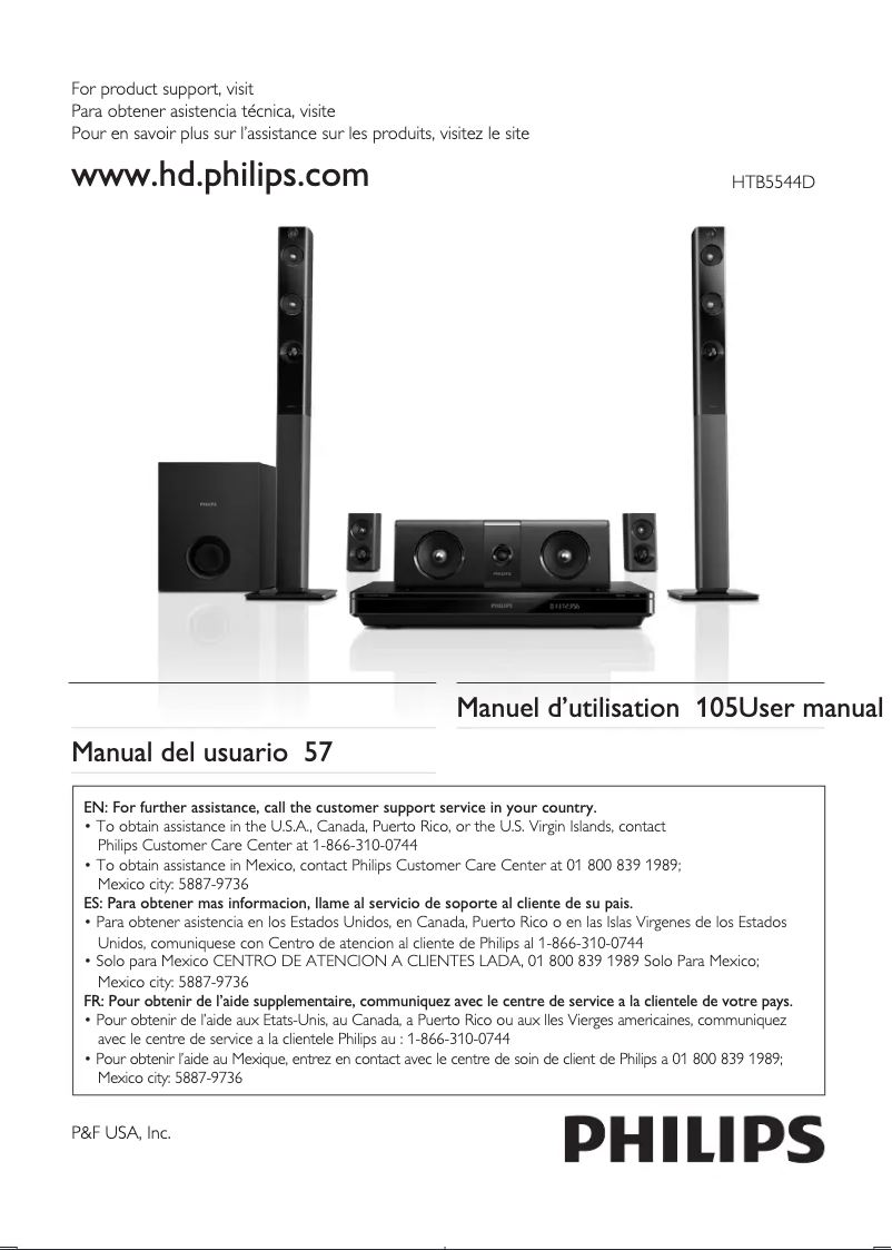 Image de la première page du manuel de l'appareil HTB5544D