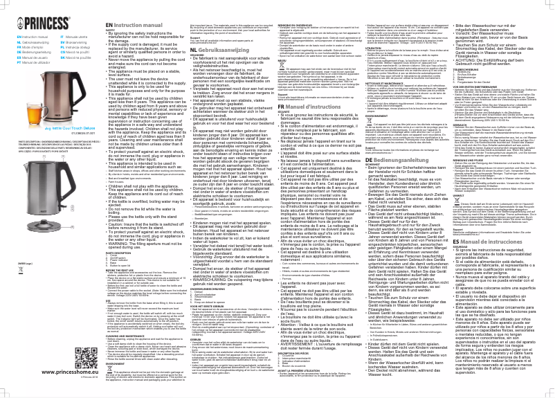 Página 1 del manual Manual de usuario Princess Safe Touch 236024
