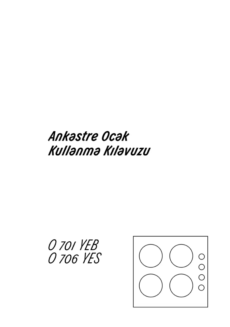 Page n°1 - Manuel utilisateur Arçelik O 701 YEB
