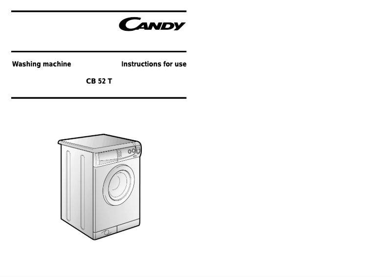Page 1 de la notice Manuel utilisateur Candy LB CB52TSING