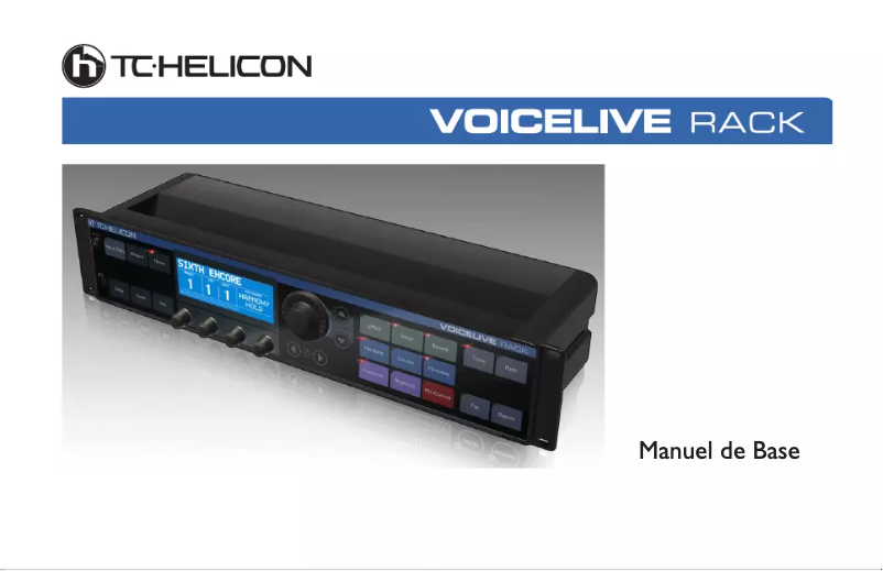 Page n°1 - Guide de démarrage rapide TC Helicon VoiceLive Rack