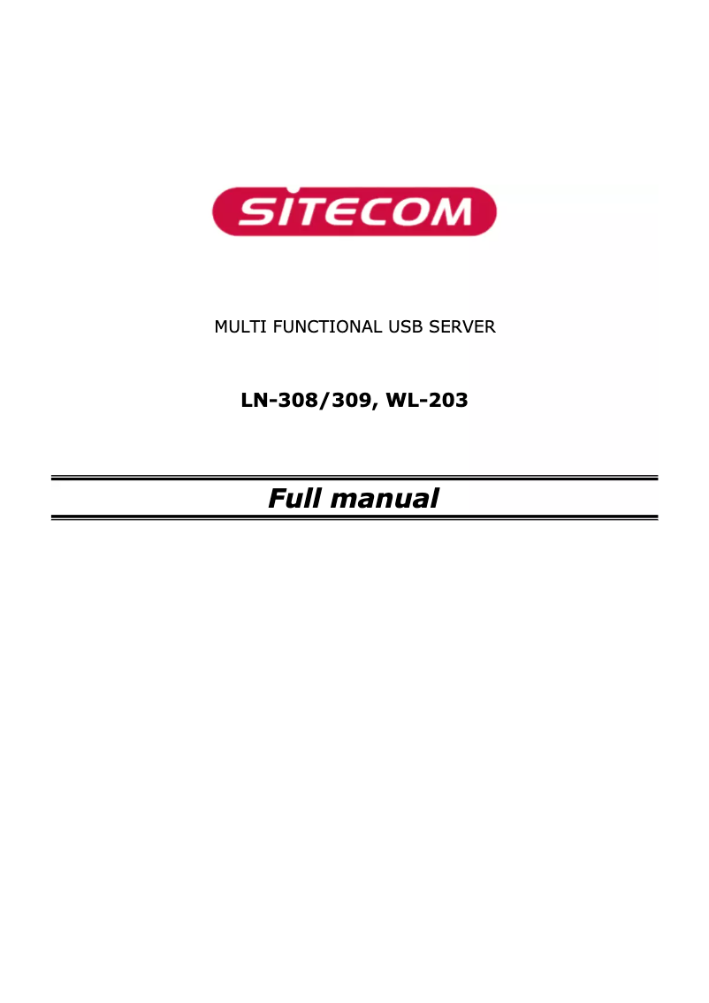 Page n°1 - Manuel utilisateur Sitecom WL-203