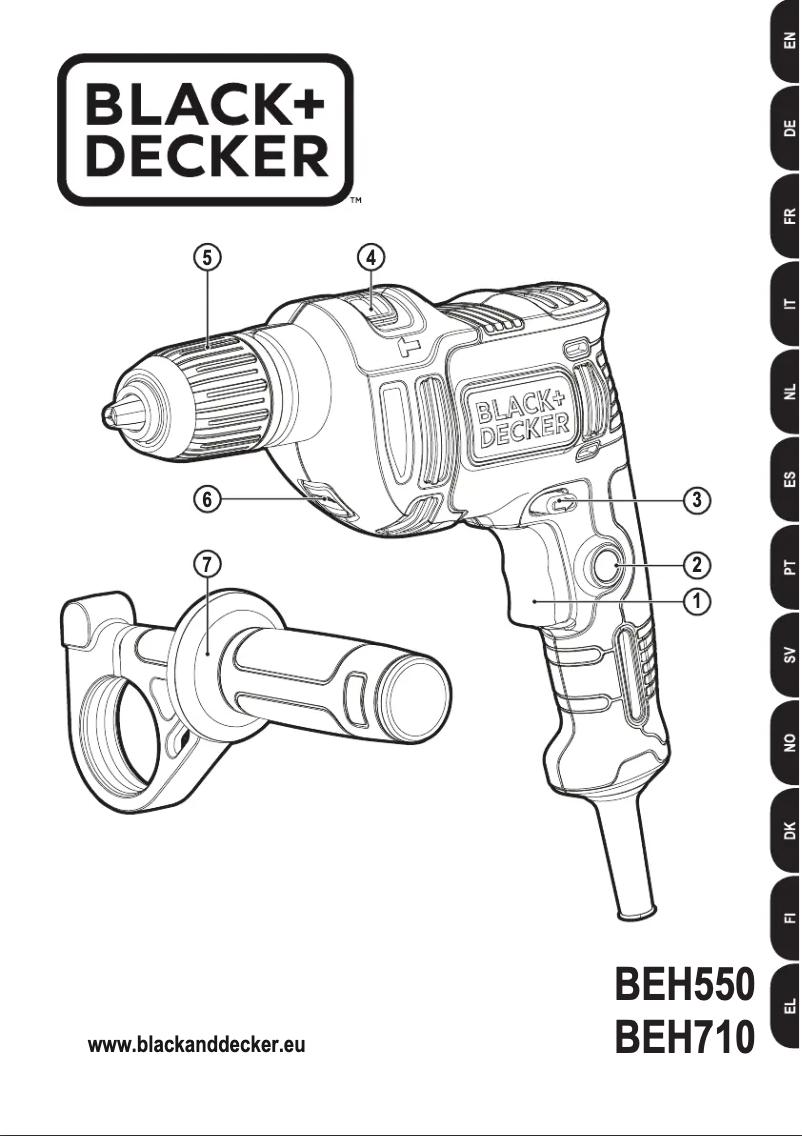 Page 1 de la notice Manuel utilisateur Black & Decker BEH550K