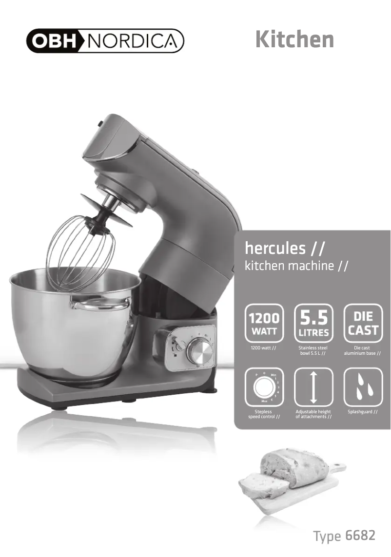 Page n°1 - Manuel utilisateur OBH Nordica Hercules 6684