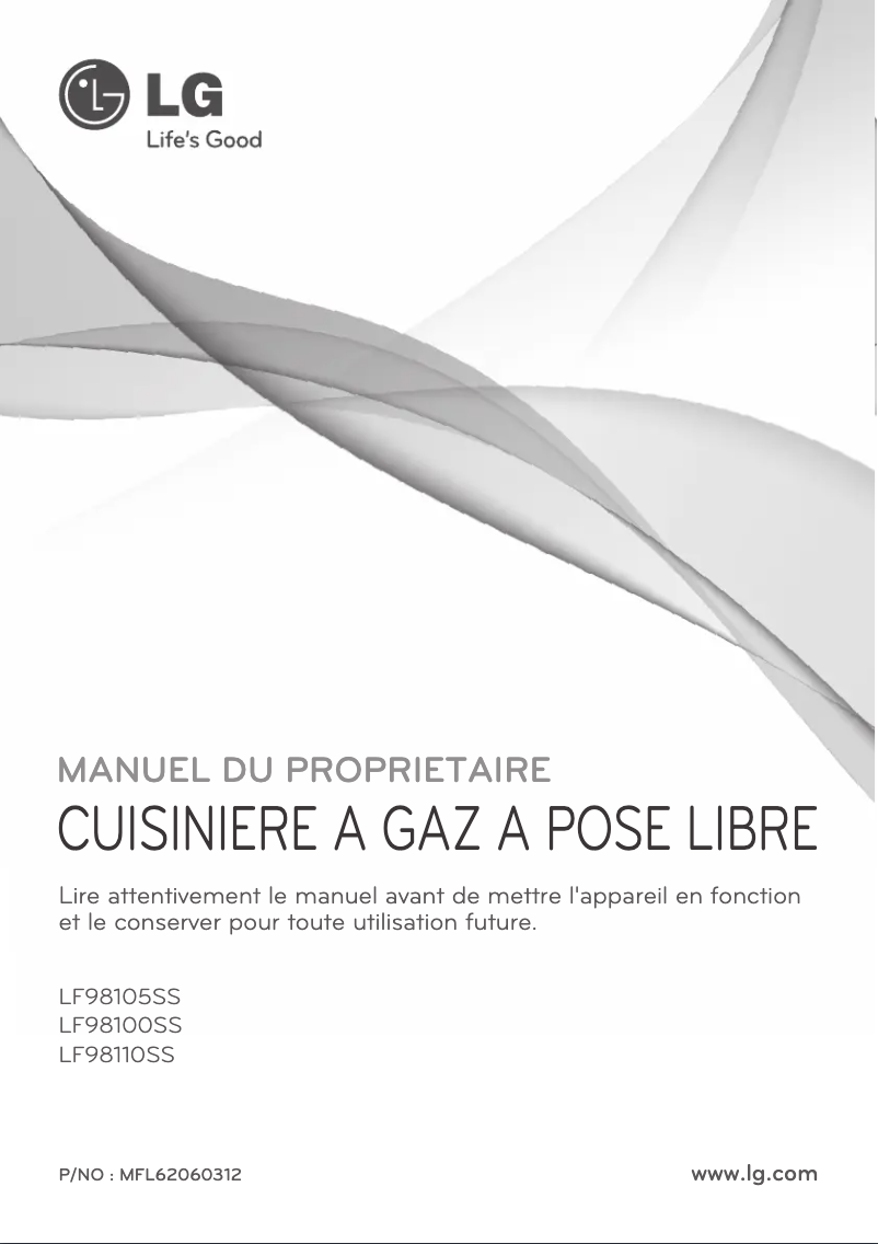 Image de la première page du manuel de l'appareil LF98110GF