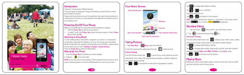 Page n°1 - Manuel utilisateur ZTE T-Mobile Vivacity