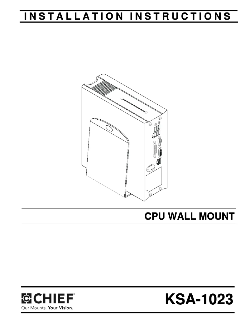 Page n°1 - Manuel utilisateur Chief KSA1023