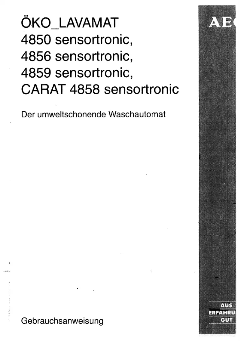 Page 1 de la notice Manuel utilisateur AEG Lavamat 4850