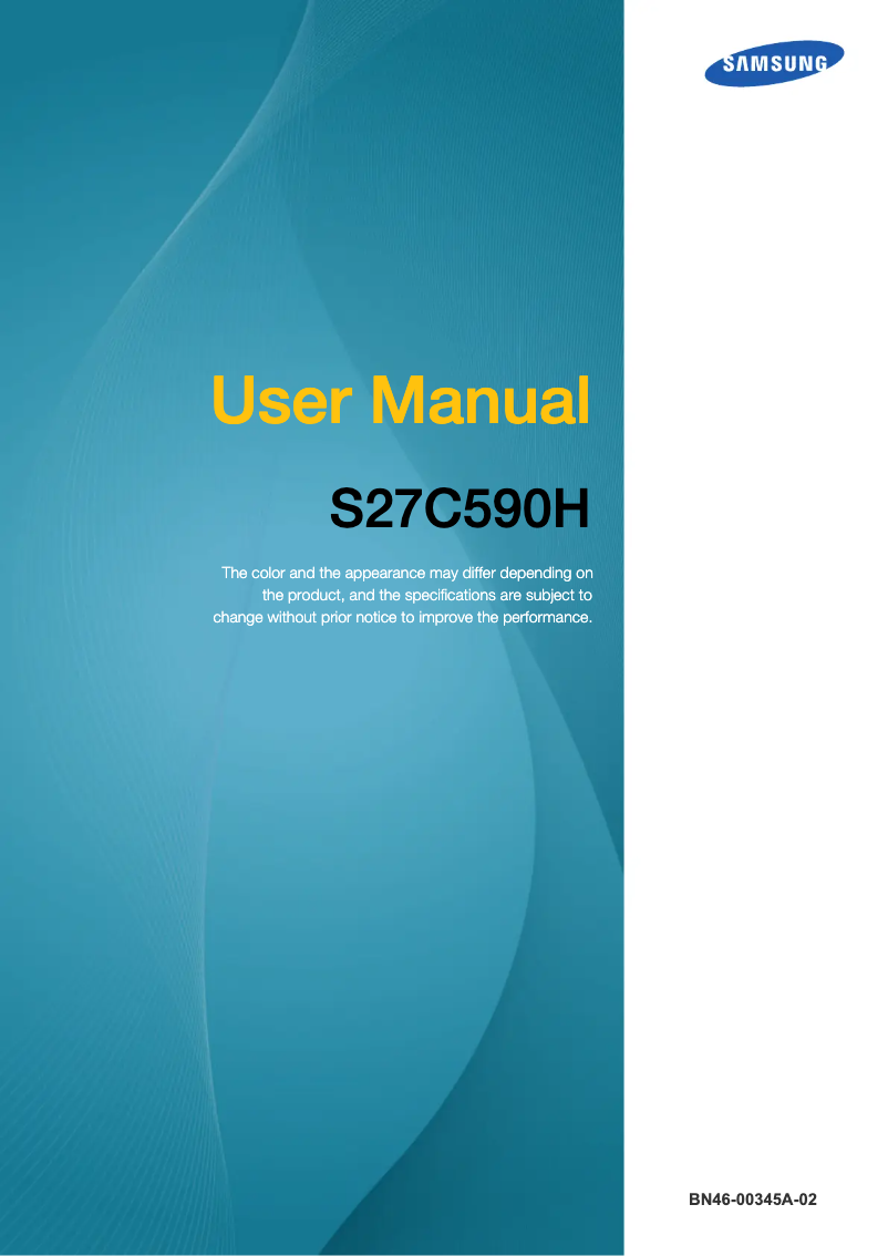 Image de la première page du manuel de l'appareil SyncMaster S27C590H