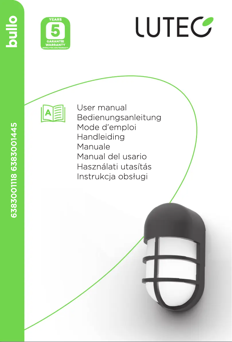 Page 1 de la notice Manuel utilisateur Lutec Bulllo