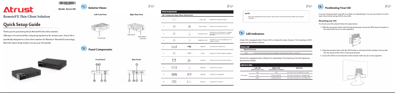 Page n°1 - Manuel utilisateur Atrust T50
