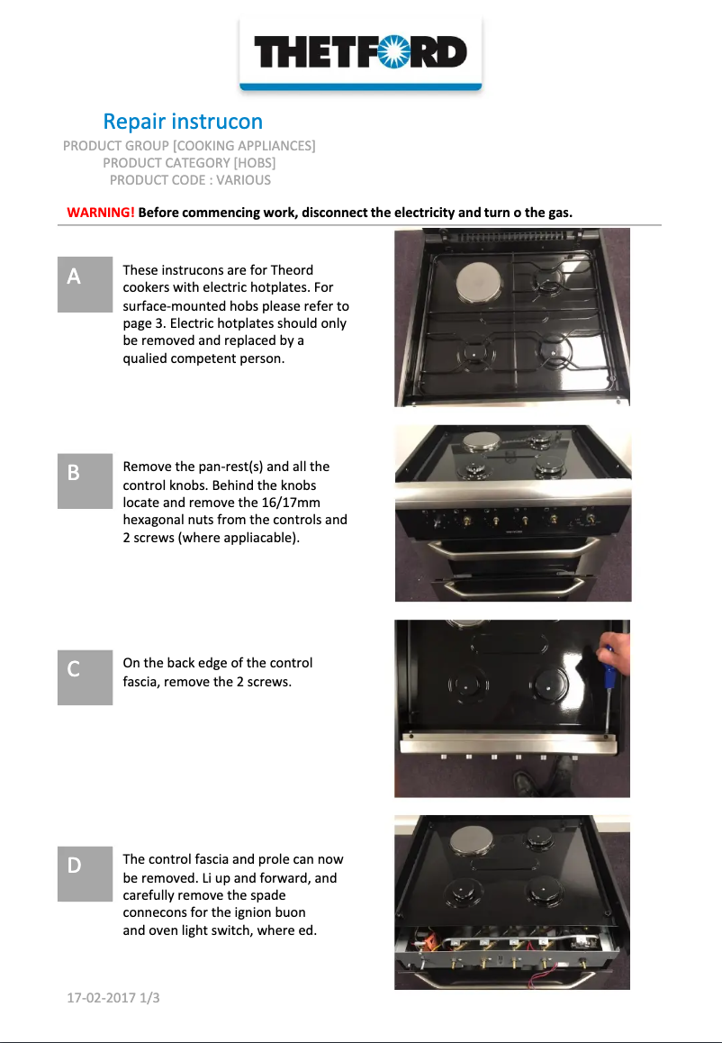 Image de la première page du manuel de l'appareil Triplex SOH71