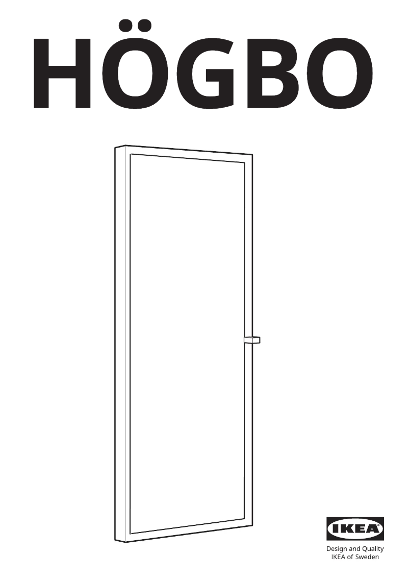 Page 1 de la notice Manuel utilisateur Ikea HÖGBO 205.302.49