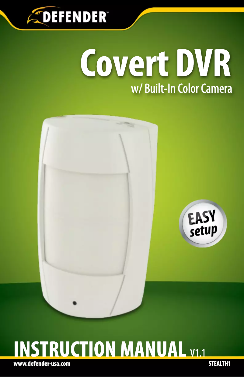 Page n°1 - Manuel utilisateur Defender STEALTH1