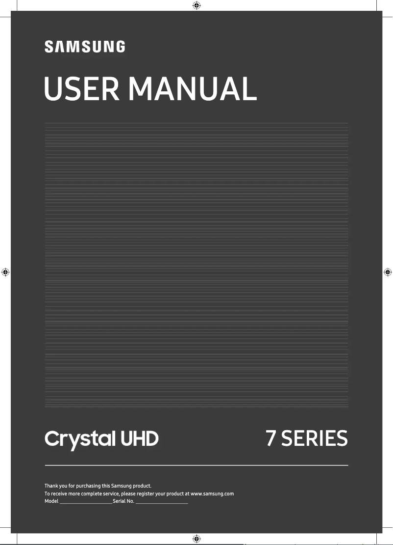 Page n°1 - Manuel utilisateur Samsung UE75TU7105K