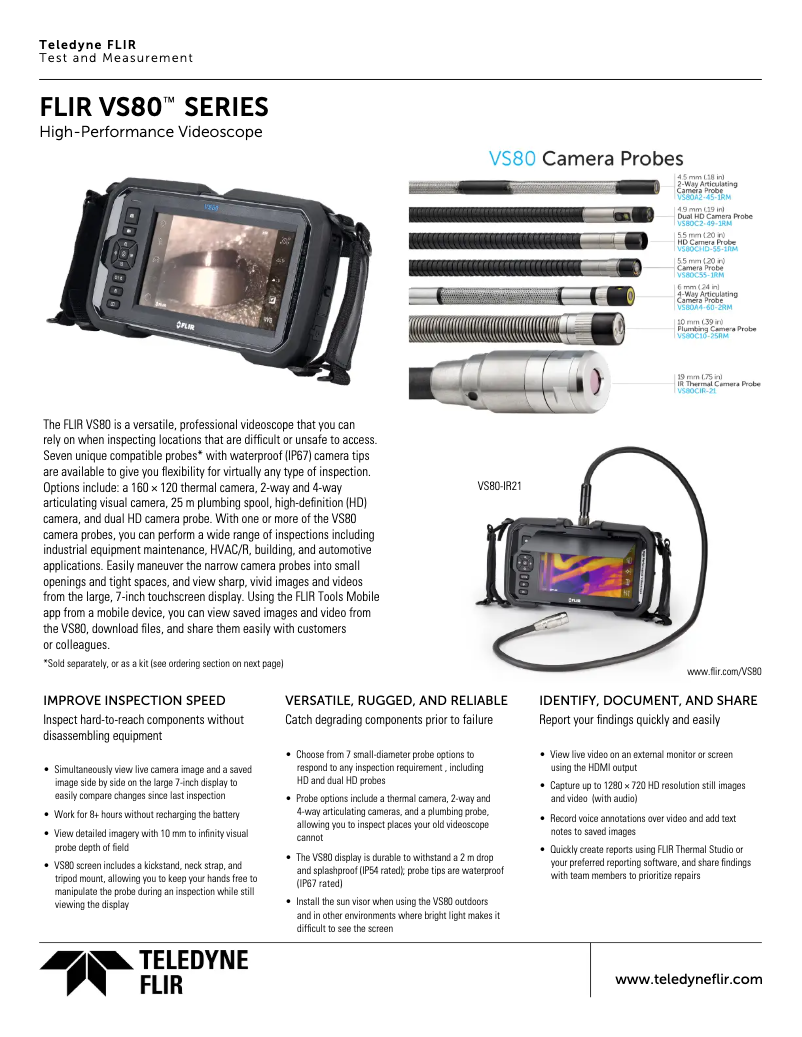 Image de la première page du manuel de l'appareil VS80