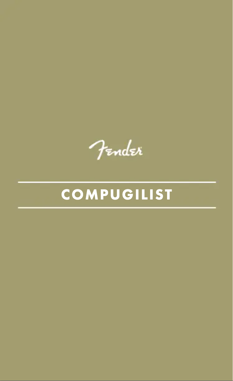 Page n°1 - Manuel utilisateur Fender Compugilist