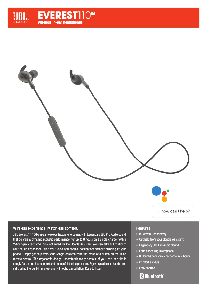 Image de la première page du manuel de l'appareil Everest 110GA